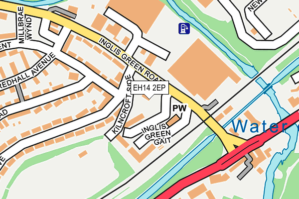 EH14 2EP map - OS OpenMap – Local (Ordnance Survey)