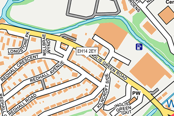 EH14 2EY map - OS OpenMap – Local (Ordnance Survey)