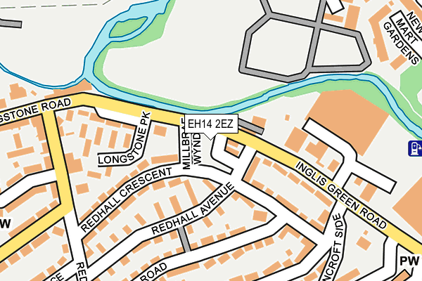 EH14 2EZ map - OS OpenMap – Local (Ordnance Survey)