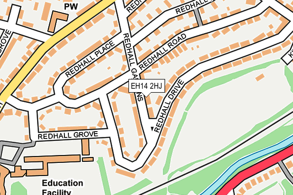EH14 2HJ map - OS OpenMap – Local (Ordnance Survey)