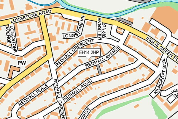 EH14 2HP map - OS OpenMap – Local (Ordnance Survey)