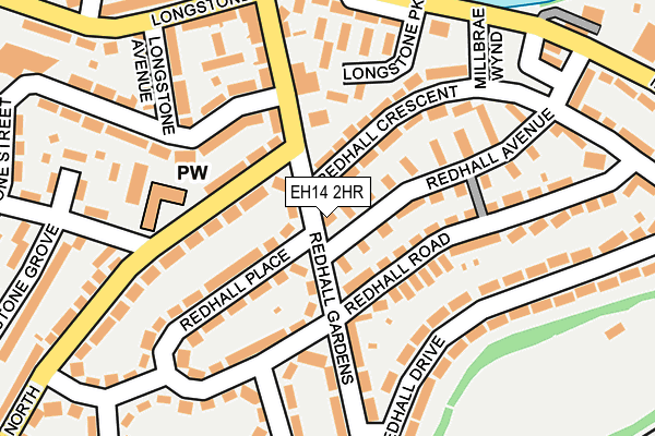EH14 2HR map - OS OpenMap – Local (Ordnance Survey)