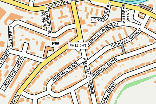 EH14 2HT map - OS OpenMap – Local (Ordnance Survey)