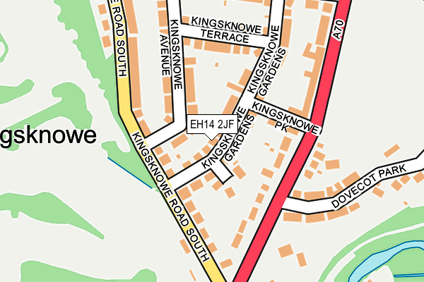 EH14 2JF map - OS OpenMap – Local (Ordnance Survey)