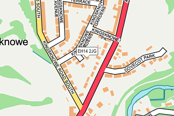 EH14 2JG map - OS OpenMap – Local (Ordnance Survey)
