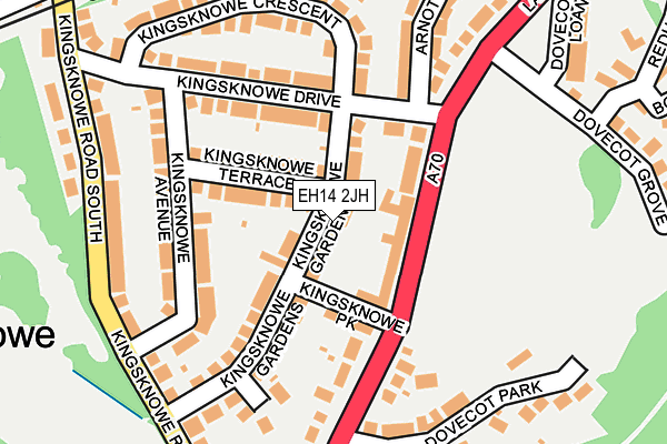 EH14 2JH map - OS OpenMap – Local (Ordnance Survey)