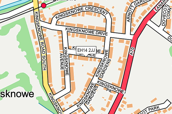 EH14 2JJ map - OS OpenMap – Local (Ordnance Survey)