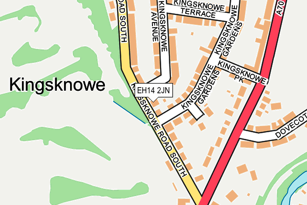 EH14 2JN map - OS OpenMap – Local (Ordnance Survey)