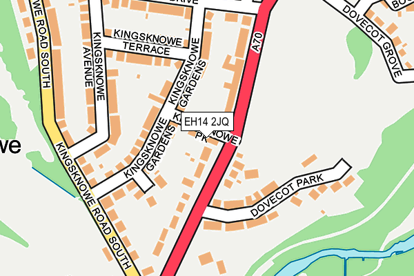 EH14 2JQ map - OS OpenMap – Local (Ordnance Survey)