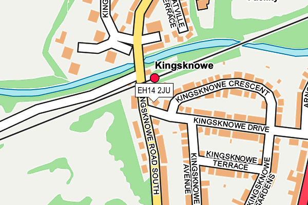 EH14 2JU map - OS OpenMap – Local (Ordnance Survey)