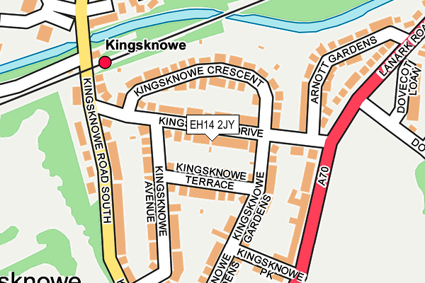 EH14 2JY map - OS OpenMap – Local (Ordnance Survey)