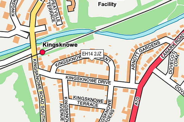 EH14 2JZ map - OS OpenMap – Local (Ordnance Survey)