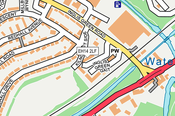 EH14 2LF map - OS OpenMap – Local (Ordnance Survey)