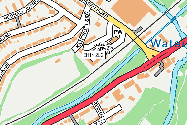 EH14 2LG map - OS OpenMap – Local (Ordnance Survey)