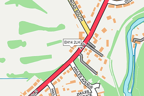 EH14 2LH map - OS OpenMap – Local (Ordnance Survey)