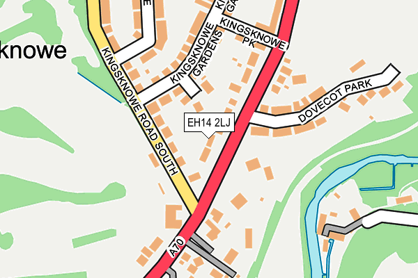 EH14 2LJ map - OS OpenMap – Local (Ordnance Survey)