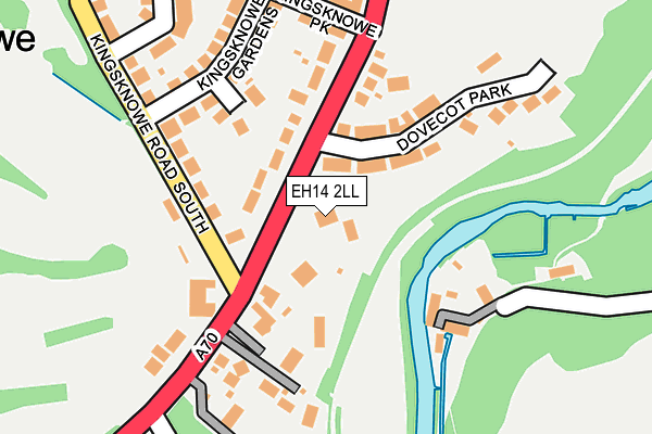 EH14 2LL map - OS OpenMap – Local (Ordnance Survey)