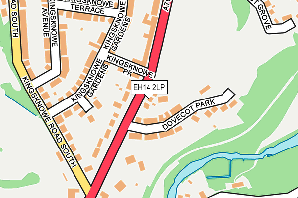 EH14 2LP map - OS OpenMap – Local (Ordnance Survey)