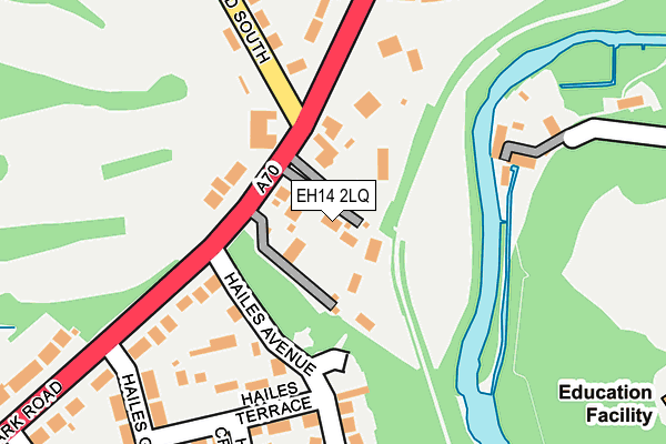 EH14 2LQ map - OS OpenMap – Local (Ordnance Survey)