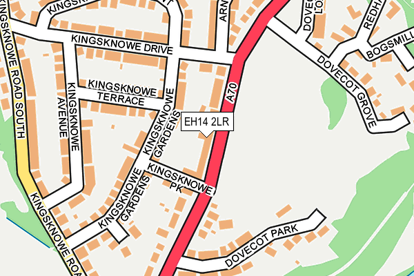 EH14 2LR map - OS OpenMap – Local (Ordnance Survey)