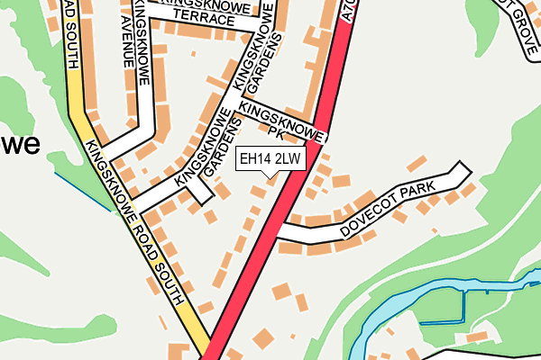 EH14 2LW map - OS OpenMap – Local (Ordnance Survey)