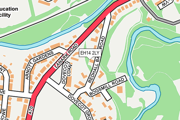 EH14 2LY map - OS OpenMap – Local (Ordnance Survey)