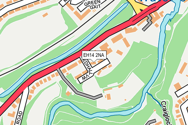 EH14 2NA map - OS OpenMap – Local (Ordnance Survey)