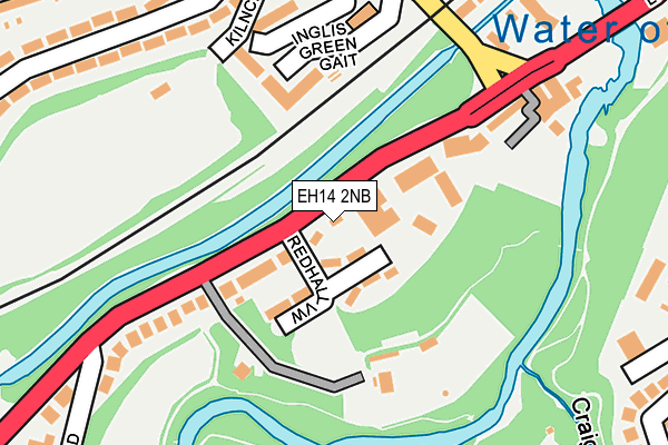 EH14 2NB map - OS OpenMap – Local (Ordnance Survey)