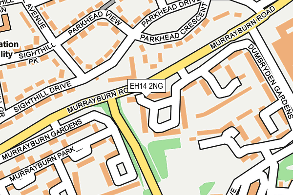 EH14 2NG map - OS OpenMap – Local (Ordnance Survey)