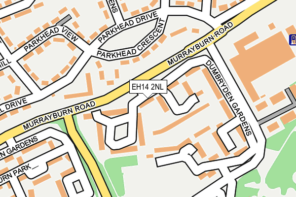 EH14 2NL map - OS OpenMap – Local (Ordnance Survey)