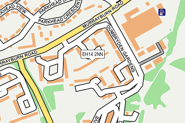 EH14 2NN map - OS OpenMap – Local (Ordnance Survey)