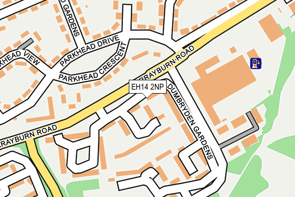 EH14 2NP map - OS OpenMap – Local (Ordnance Survey)