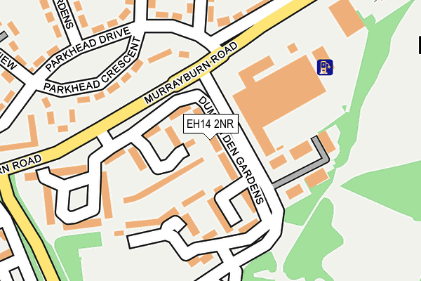 EH14 2NR map - OS OpenMap – Local (Ordnance Survey)