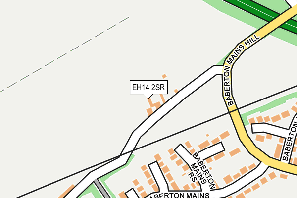 EH14 2SR map - OS OpenMap – Local (Ordnance Survey)