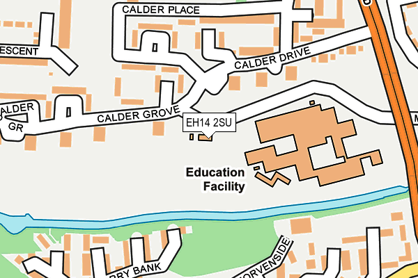 EH14 2SU map - OS OpenMap – Local (Ordnance Survey)