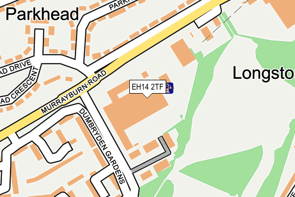 EH14 2TF map - OS OpenMap – Local (Ordnance Survey)