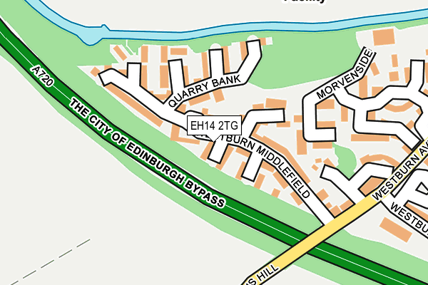 EH14 2TG map - OS OpenMap – Local (Ordnance Survey)