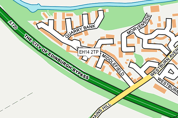 EH14 2TP map - OS OpenMap – Local (Ordnance Survey)