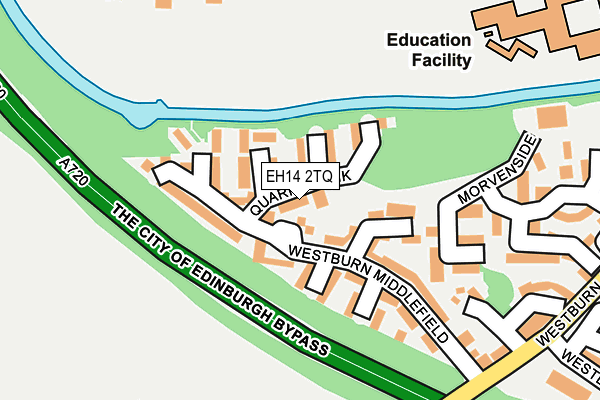 EH14 2TQ map - OS OpenMap – Local (Ordnance Survey)