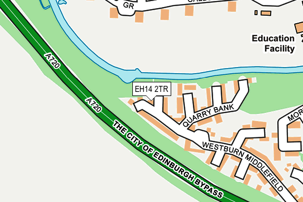 EH14 2TR map - OS OpenMap – Local (Ordnance Survey)