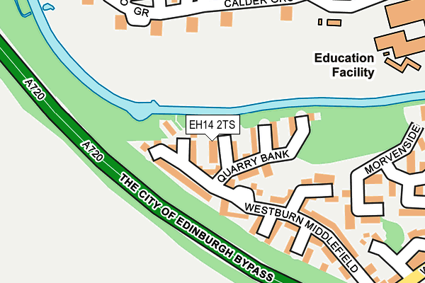 EH14 2TS map - OS OpenMap – Local (Ordnance Survey)