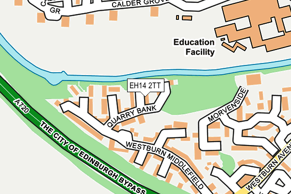 EH14 2TT map - OS OpenMap – Local (Ordnance Survey)