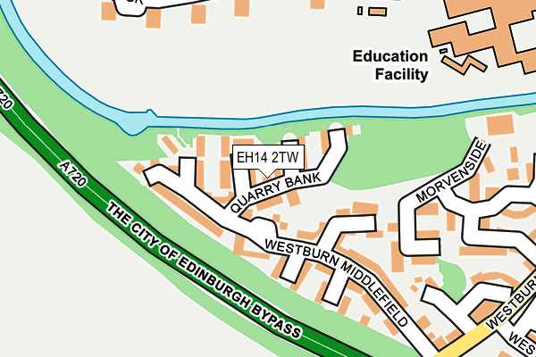 EH14 2TW map - OS OpenMap – Local (Ordnance Survey)