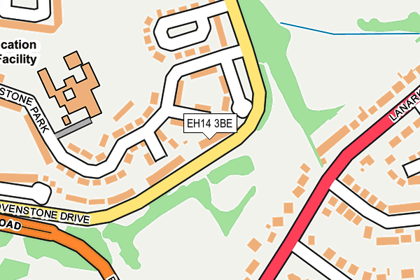 EH14 3BE map - OS OpenMap – Local (Ordnance Survey)