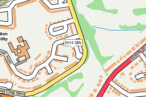 EH14 3BN map - OS OpenMap – Local (Ordnance Survey)