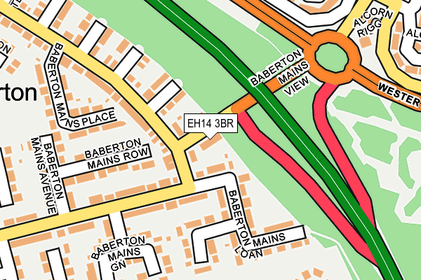 EH14 3BR map - OS OpenMap – Local (Ordnance Survey)