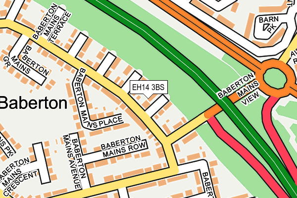 EH14 3BS map - OS OpenMap – Local (Ordnance Survey)