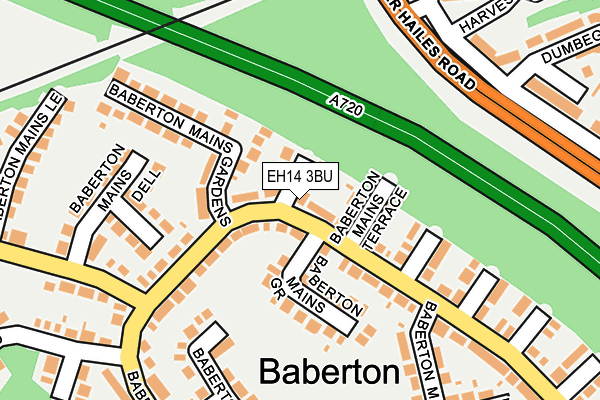 EH14 3BU map - OS OpenMap – Local (Ordnance Survey)