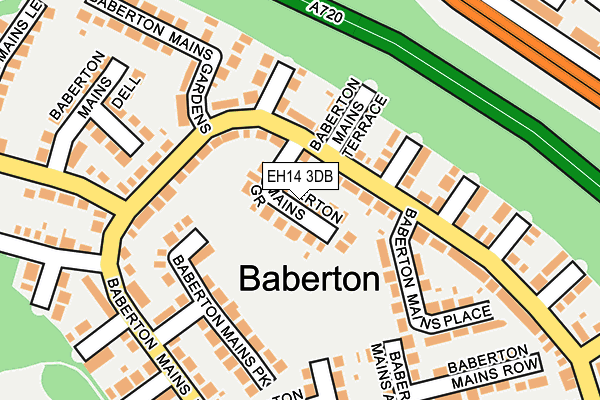 EH14 3DB map - OS OpenMap – Local (Ordnance Survey)