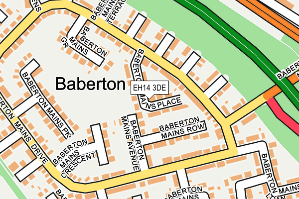 EH14 3DE map - OS OpenMap – Local (Ordnance Survey)